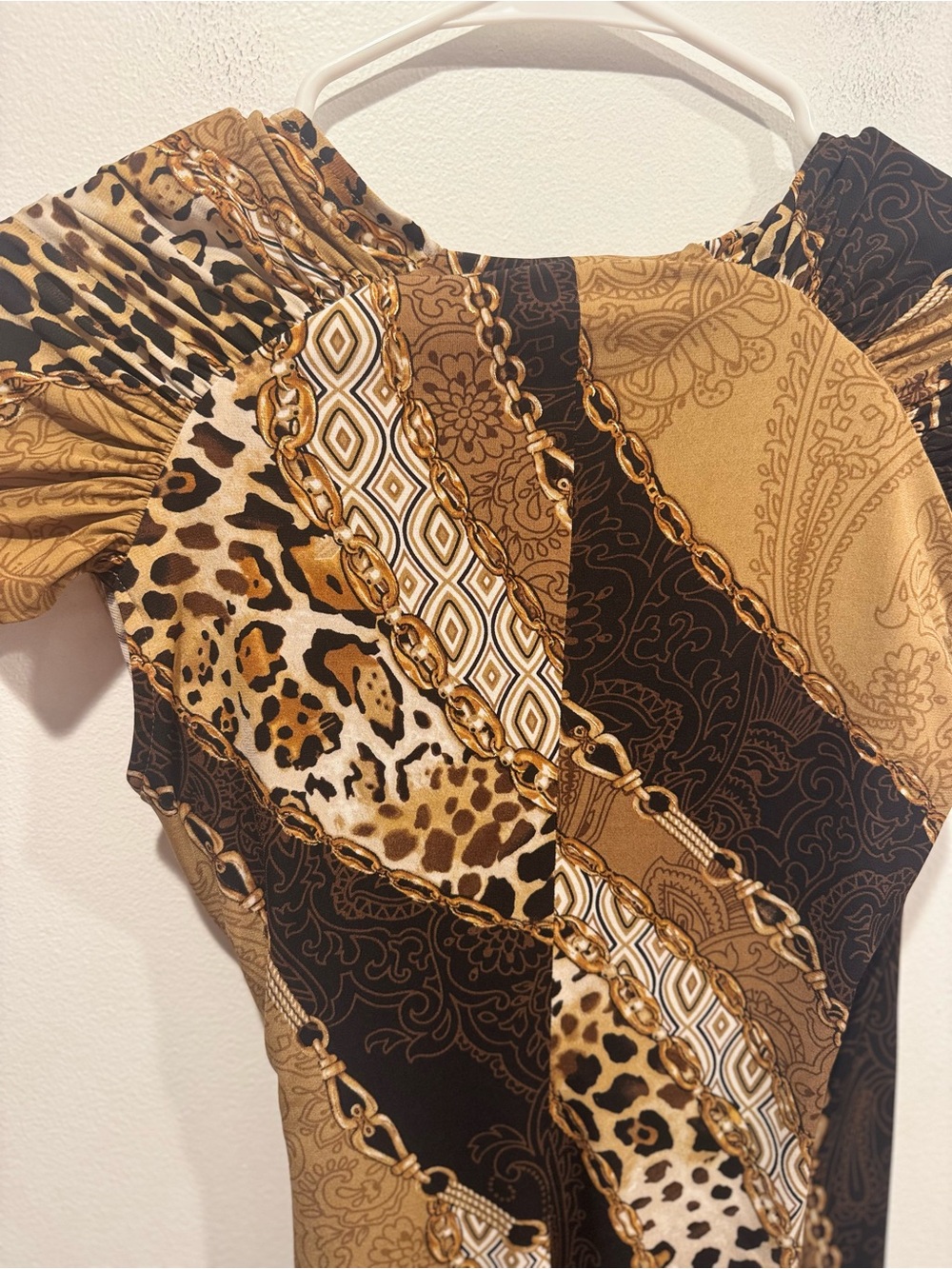 vintage Caché animal print cap sleeve dress - Picture 7 of 7